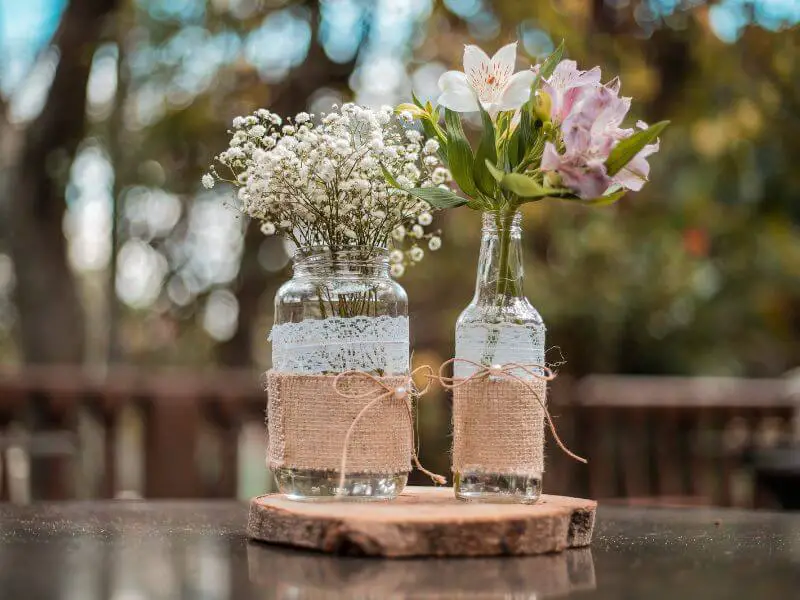 DIY wedding table centerpiece