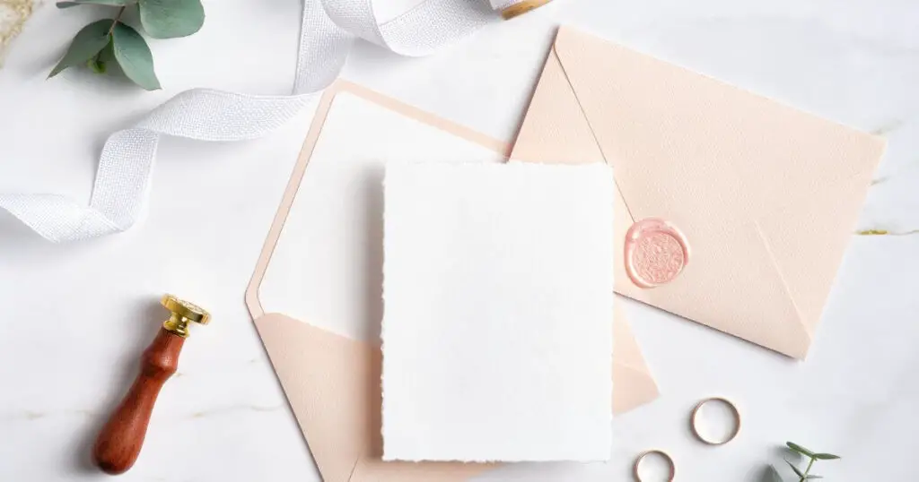 wedding invitation envelope paper wax seal