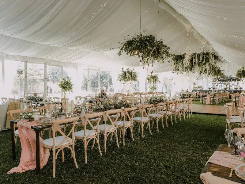 Wedding venue tent