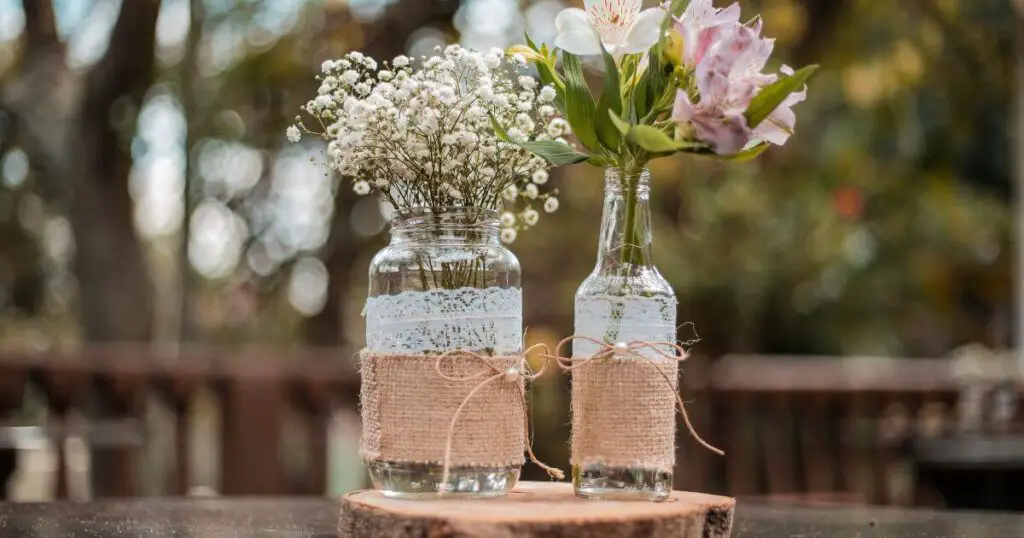 DIY wedding decor vase