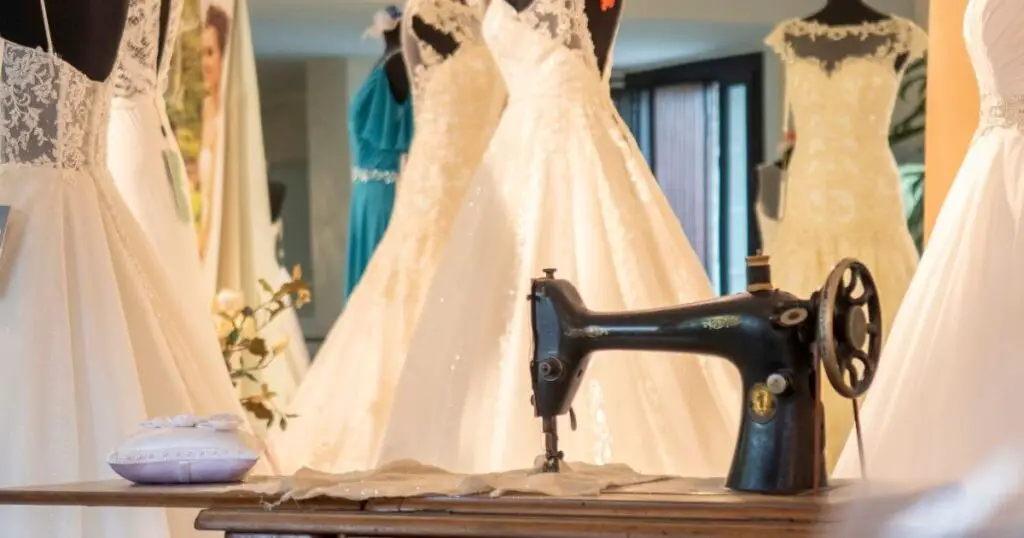 wedding dresses sewing machine